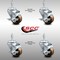 Service Caster 3 Inch SS High Temp Phenolic Swivel 3/8 Inch Threaded Stem Caster Set Brake SCC SCC-SSTS20S314-PHSHT-TLB-381615-4 - alternate 2